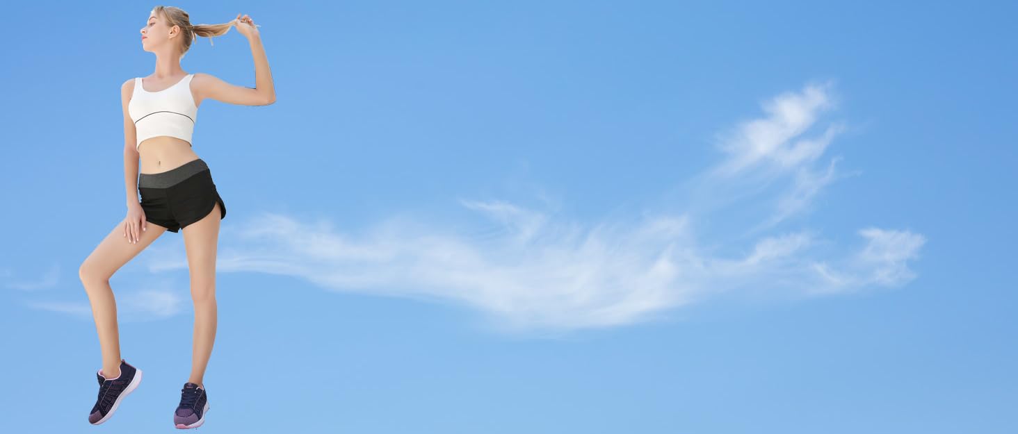 Жіночі кросівки з повітряною подушкою для залу та вулиці. Зручні спортивні кросівки на шнурівці, дихаючі, розміри 35-44 EU, колір: темно-синій (Navy Blue)