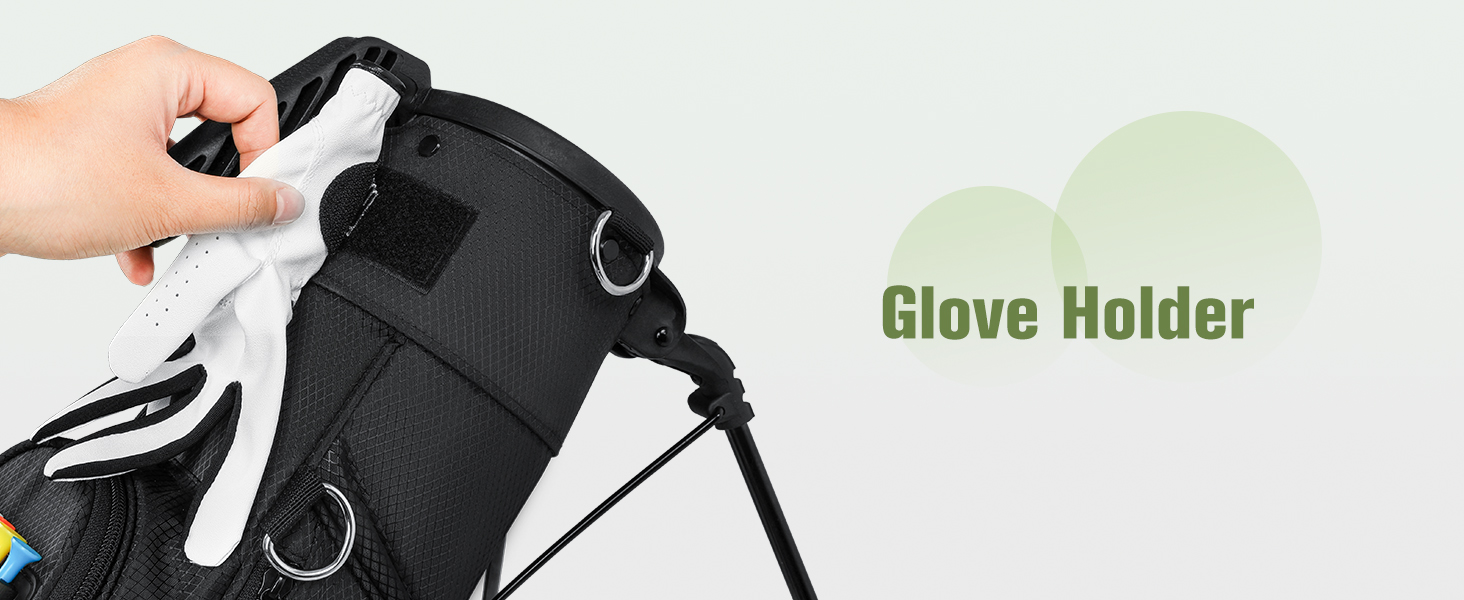 Сумка для гольфу на штативі, легка, для 9 ключок, з роздільниками, водонепроникна, з кишенькою-холодильником, ергономічний плечовий ремінь, велика кишеня, унісекс, чорна A1