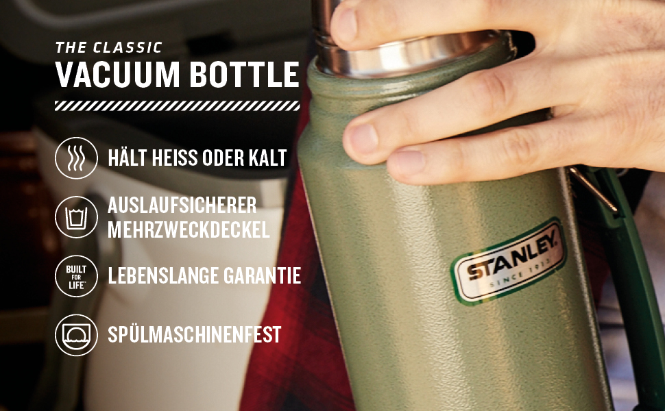 Термос Stanley Classic Legendary 1 л – зберігає тепло/холод 24 години та термоконтейнер для їжі з ложкою 400 мл
