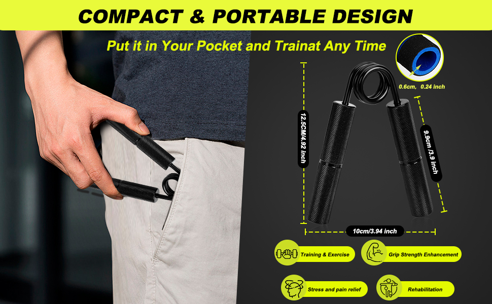 Набір для тренування рук та пальців (4 шт.), алюмінієвий підлокітний тренажер, тренажер сили хвата, тренажер м'язів рук для зміцнення хвата, нарощування м'язів та реабілітації рук (50/100/150/200 LBS)
