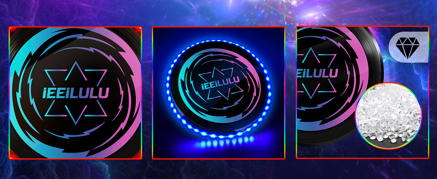 Світлодіодний фрізбі IEEILULU: LED-диск для активного відпочинку (червоний) - для дітей та дорослих, для пляжу, газону, вулиці