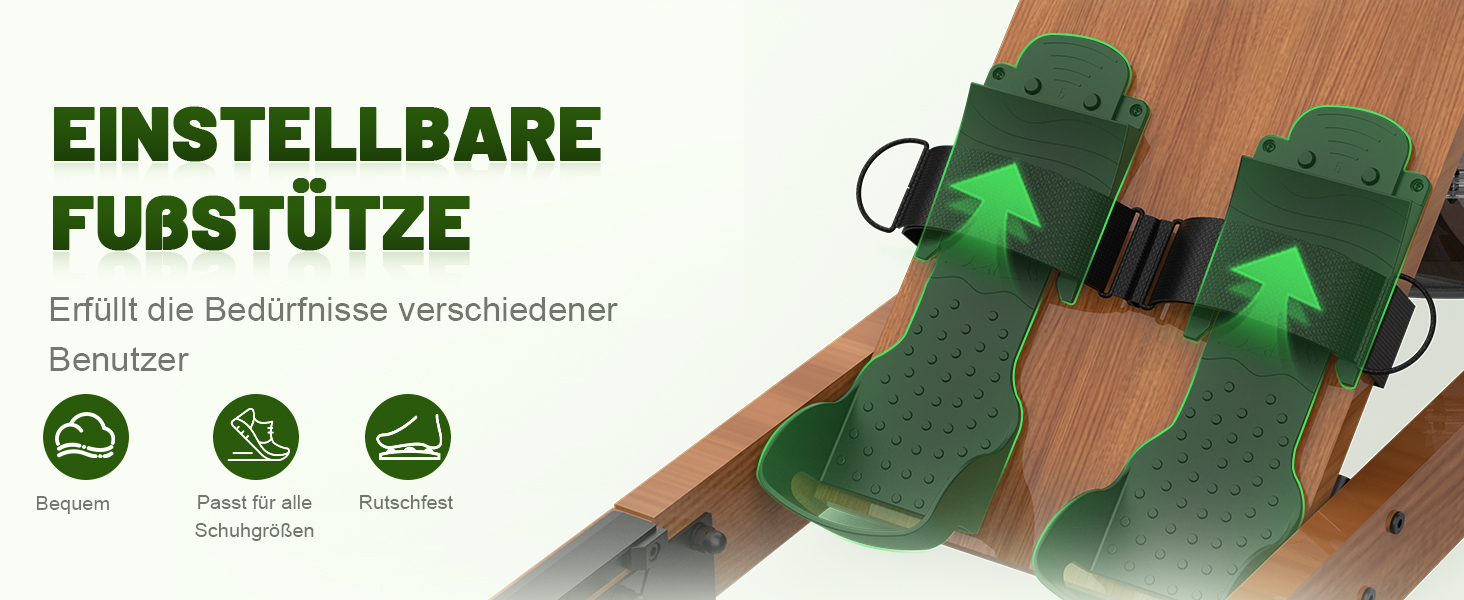 Гребний тренажер Kitopa RW719-50 з водою, для дому, з Bluetooth, Kinomap (30 днів)