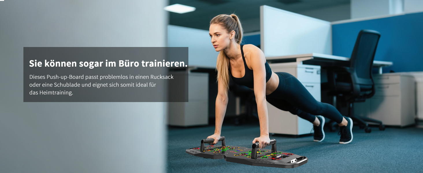 Багатофункціональна дошка для віджимань 20 в 1, складаний тренажер для дому та фітнесу, регульована портативна рама для тренувань (чорна)