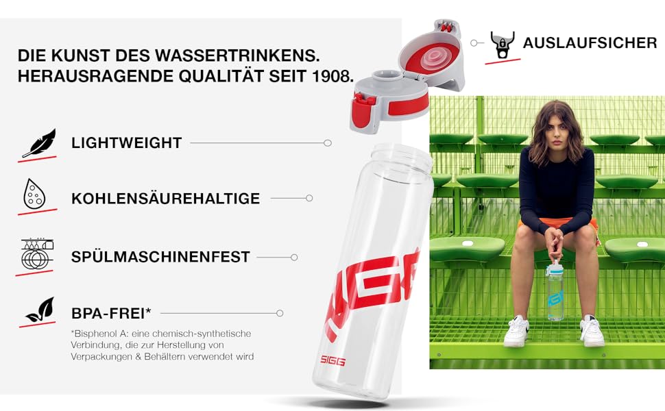 Пляшка для води SIGG Tritan Total Clear ONE MyPlanet Aqua 0,5 л, блакитна, для газованих напоїв, спортивна, без BPA, герметична, стійка до подряпин, для спорту та фітнесу, можна мити в посудомийці