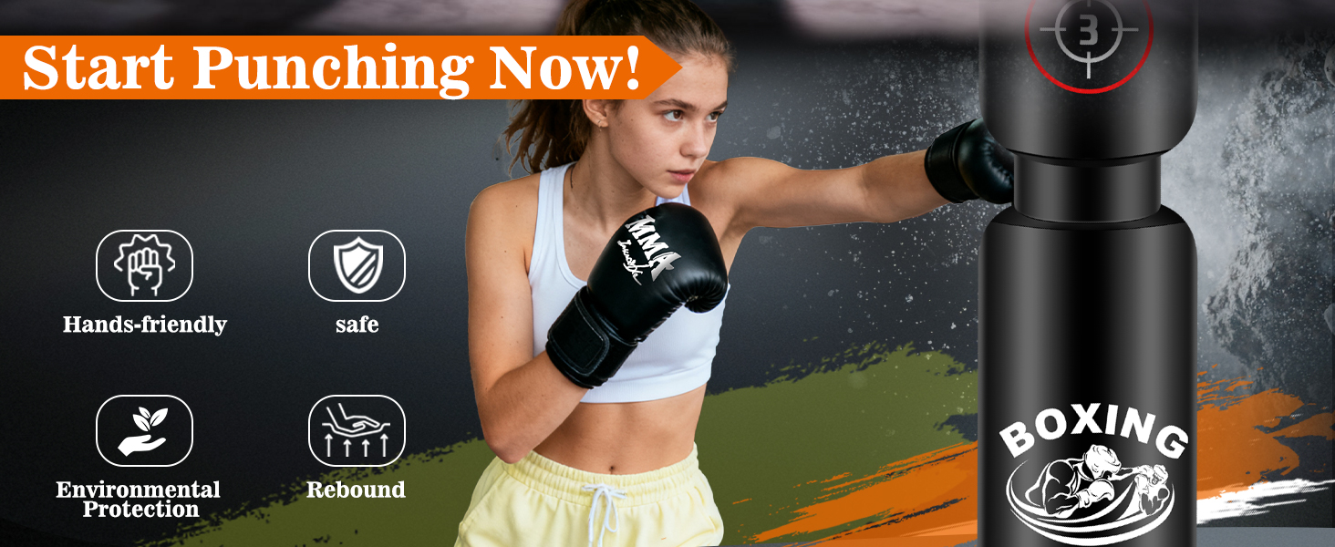 Боксерський мішок NZQXJXZ для дорослих з рукавичками, насосом та скакалкою, 180 см, для MMA та фітнесу