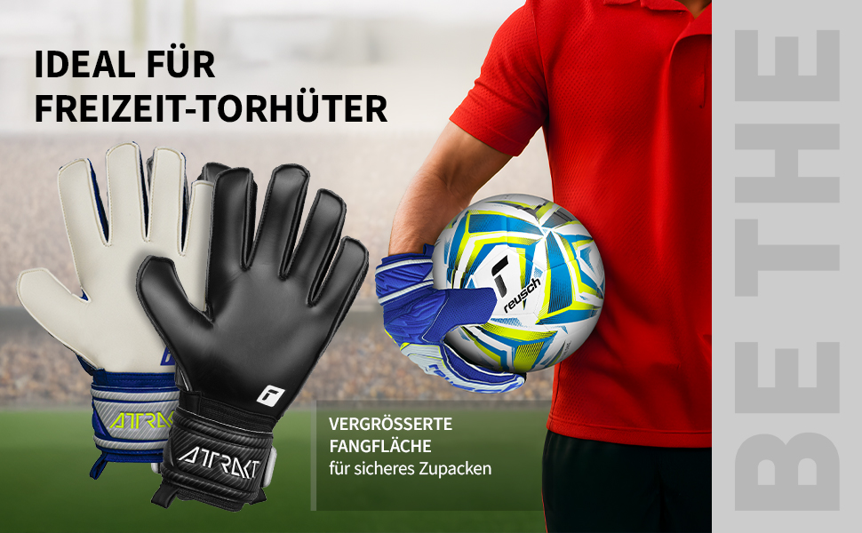 Воротарські рукавички Reusch Attrakt Solid - професійні, з латексом, для будь-якої погоди та покриття (чорні)