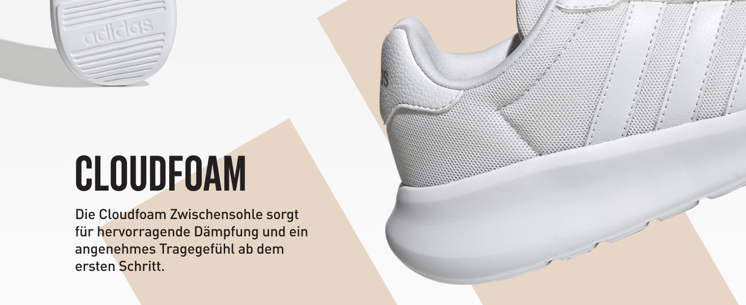 Дитячі кросівки Adidas Lite Racer 3.0 - унісекс, розмір 36 2/3 EU, колір: рожевий, сріблястий