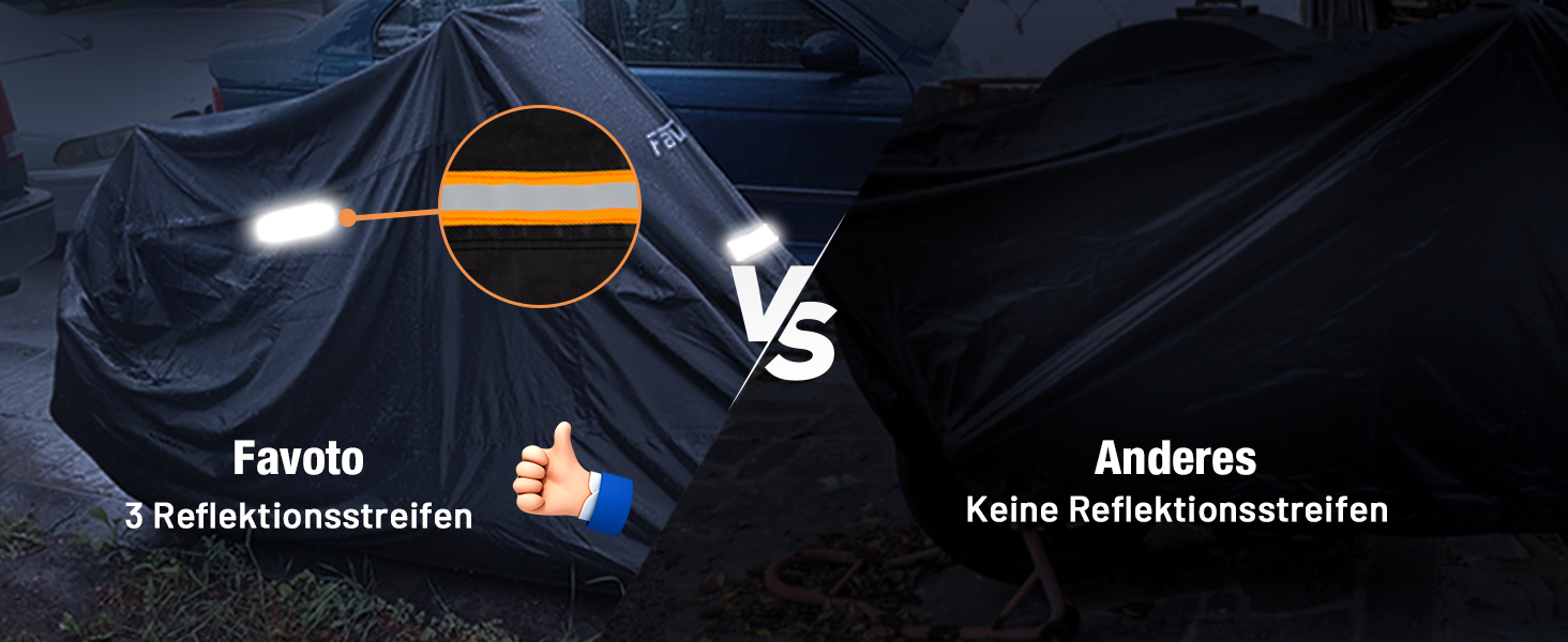 Водонепроникний мотоциклетний чехол Favoto Outdoor XXL 245x102x122cm - захист від пилу та погодних умов