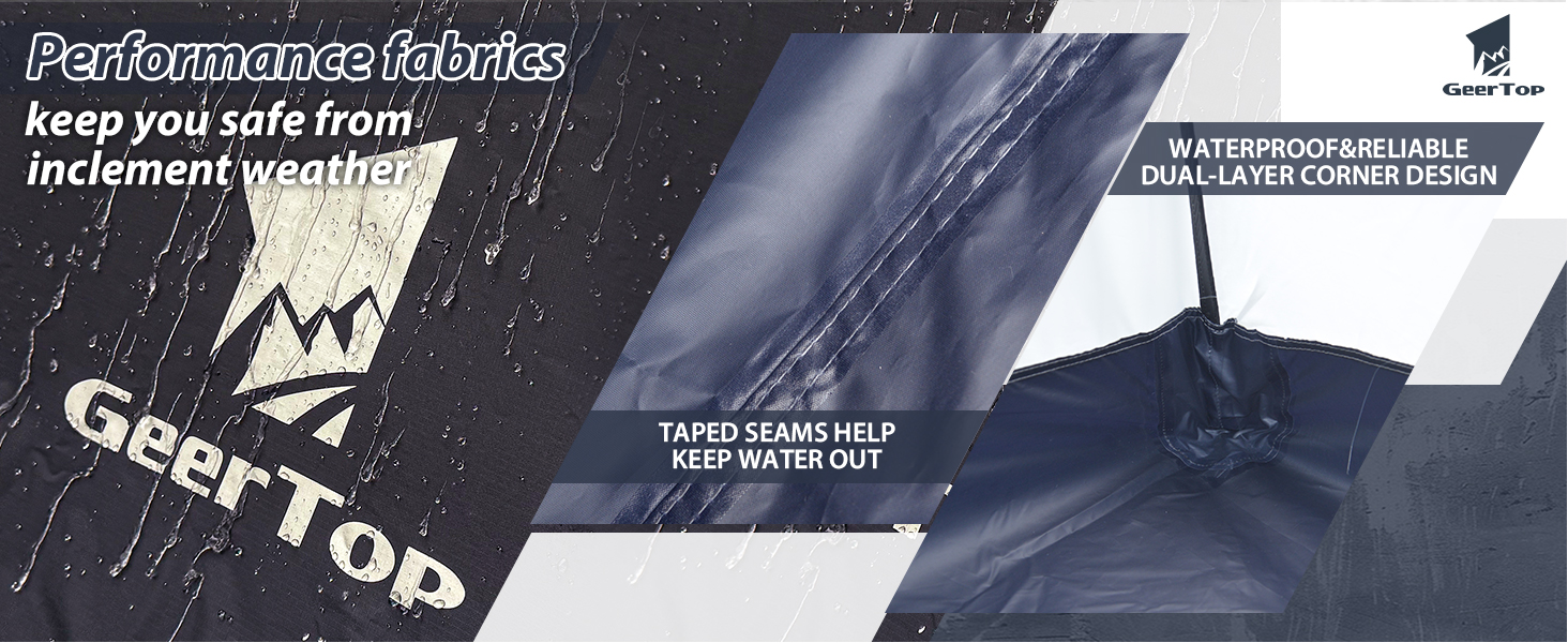 Намет GEERTOP для 2 осіб, куполоподібний, туристичний, водонепроникний, 4 сезони, для кемпінгу, походів, подорожей та альпінізму, синій