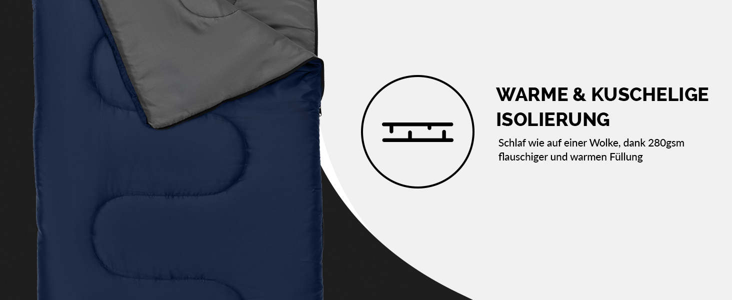 Спальний мішок для кемпінгу з капюшоном до -3°C з подушкою - зимовий та літній спальний мішок 3-4 сезони (75 x 220 см) - туристичний спальний мішок для жінок та чоловіків (теплий) Зелений (Блакитний, 280GSM, з капюшоном)