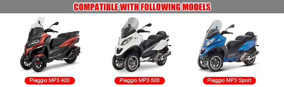 Водонепроникний чохол для мотоцикла Piaggio Vespa GTV GTS GT60/125/200/250/300 (з багажником) та MP3, 420D Oxford, водонепроникний