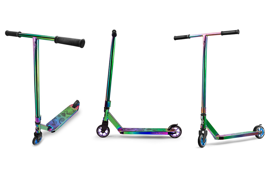 Трюковий самокат SOKE PRO Street Neo Chrome Kick Scooter з кульковим підшипником ABEC 9 Самокат Скутер для дорослих та дітей SOKE