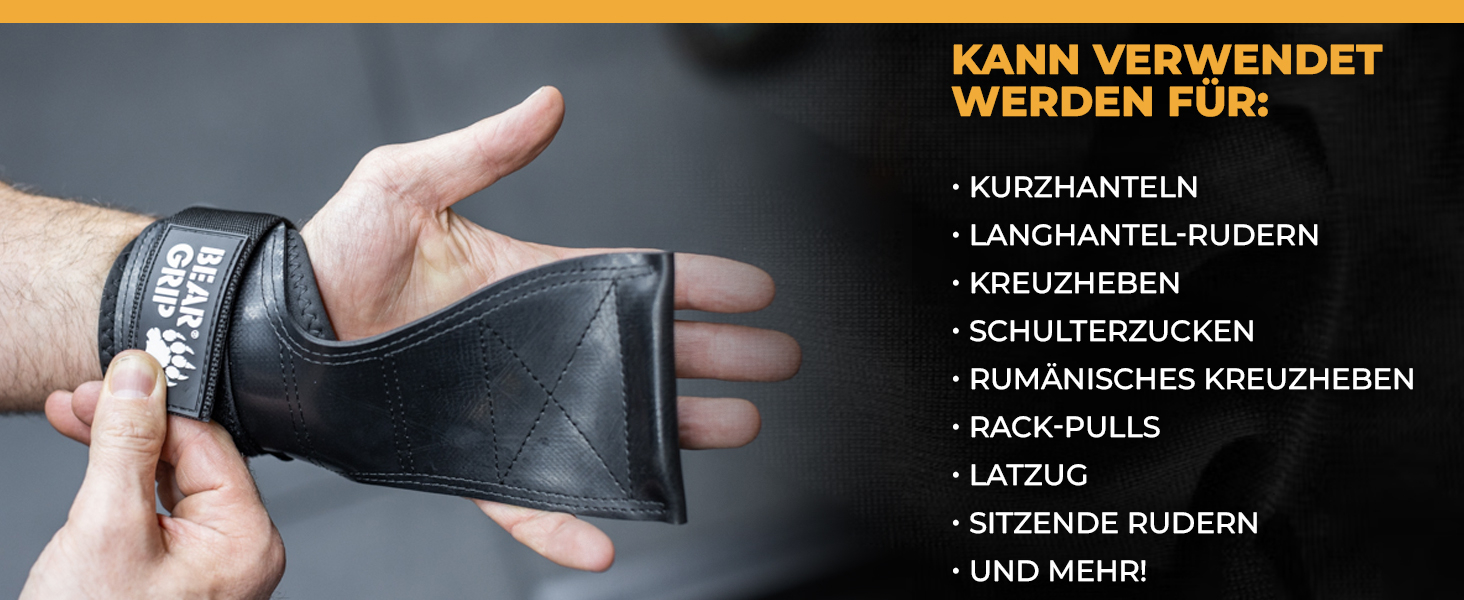 Ремінь/гачок BEAR GRIP Multi-Grip: міцні гірники, вантажні ремені та рукавички для важкої атлетики