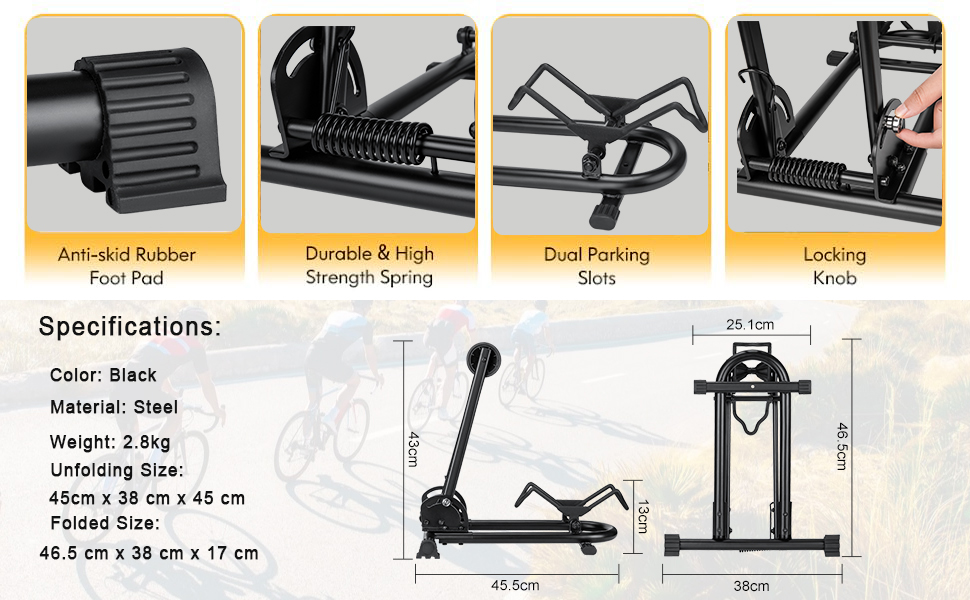 Підставка для велосипедів CXWXC для гаража, дому або магазину: складана, для гірських та шосейних велосипедів. Не підходить для електровелосипедів