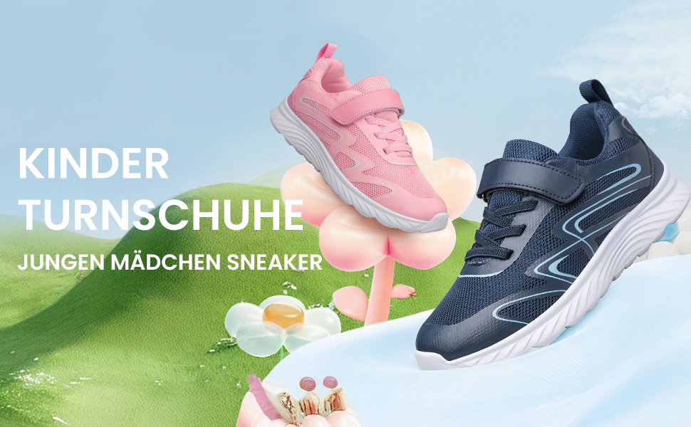 Дитячі кросівки Raoendis для хлопчиків та дівчаток - спортивні, для занять у залі, легкі, з дихаючим матеріалом (29 EU, Рожевий)