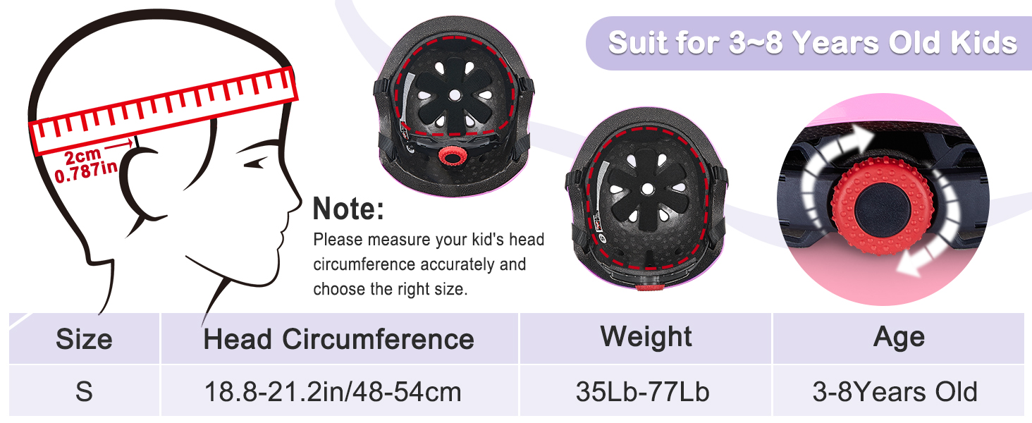 Дитячий шолом Unicorn Castle 7-в-1 з наколінниками, налокітниками та захистом зап'ястків для скейтборду, роликів, велосипеда (3-8 років), фіолетовий