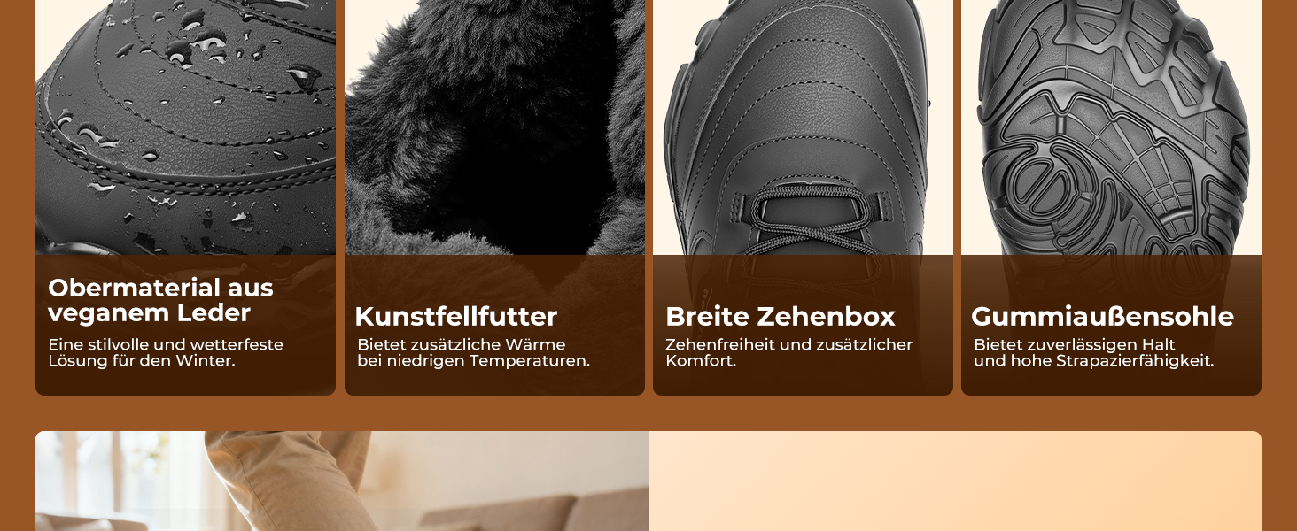 Чоловічі зимові черевики NORTIV 8 - теплі, зручні, чорні (45 EU) для дому