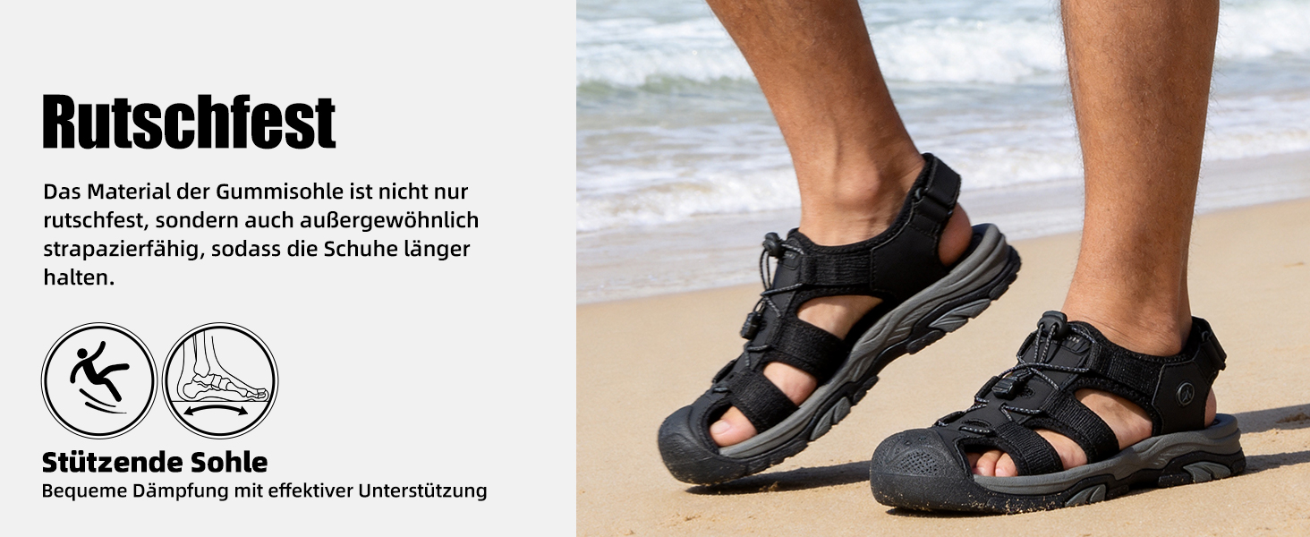 Чоловічі сандалі Mishansha закриті, дихаючі, водонепроникні, протиковзкі для активного відпочинку, розмір 43 EU, темно-сині