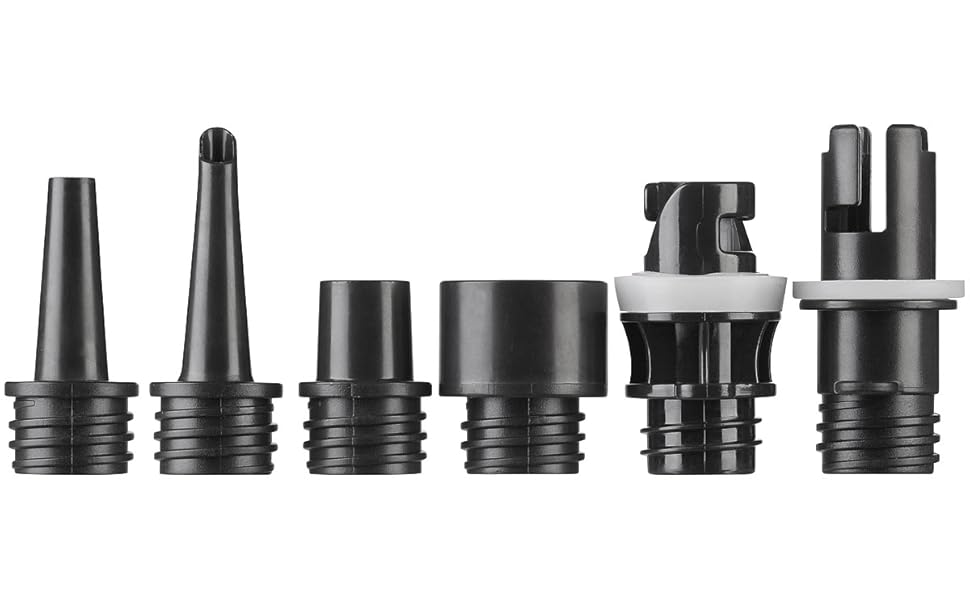 Електрична повітряна помпа для SUP-дошок та човнів AGT, 500 л/хв, з 6 насадками, для надувних човнів та SUP