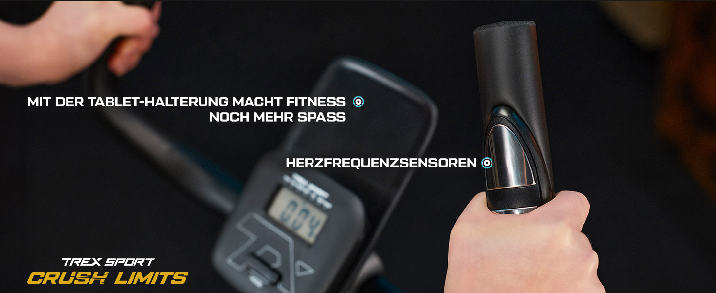 Hometrainer TREX SPORT TX-400MB RECK: фітнес-велосипед з регульованим магнітним опором та LCD-монітором, білий