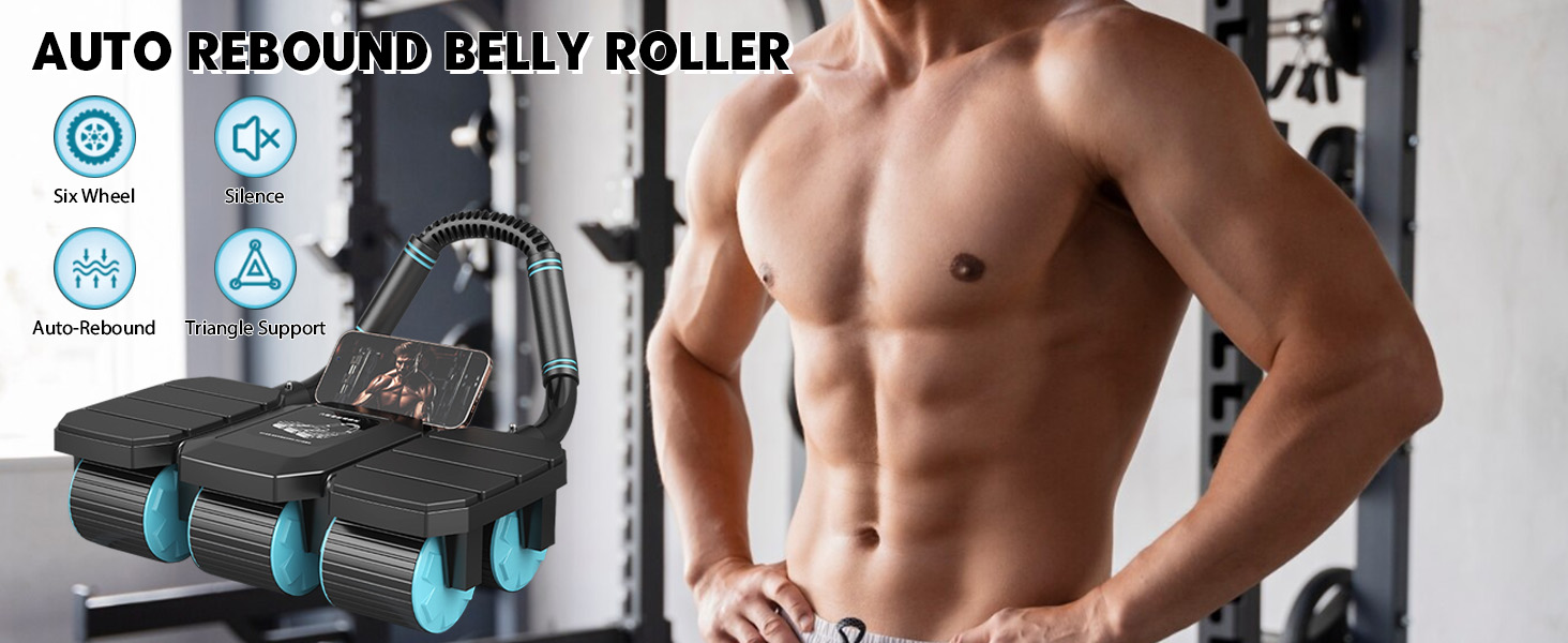Ролер для пресу автоматичний з 8 підпоруками, до 150 кг, для тренування пресу вдома