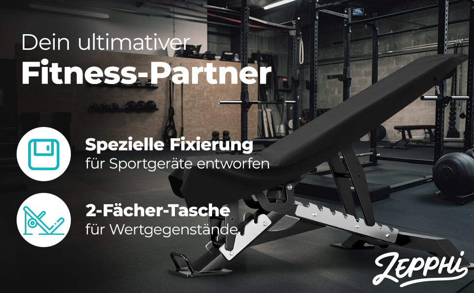 Рушник для фітнесу Zepphi: великий (120x50 см) + маленький (80x30 см) | Мікрофібра, кишеня на блискавці | Швидковисихаючий, для спортзалу та тренувань (Чорний)