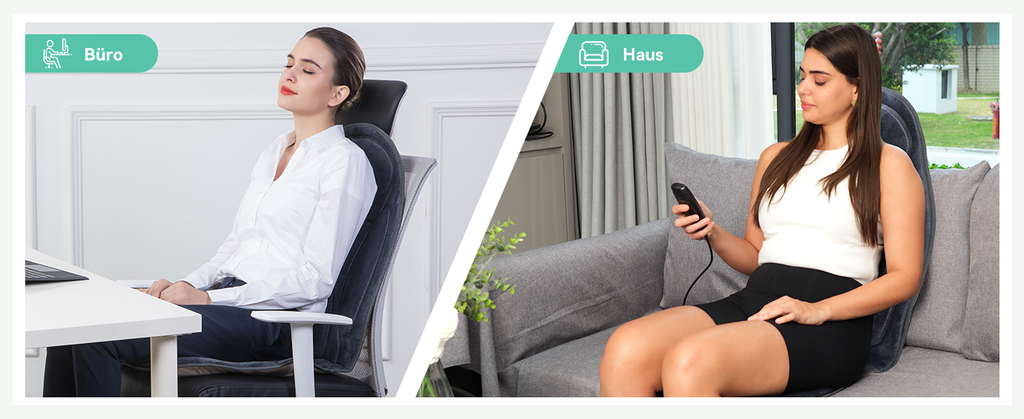 Масажне сидіння Snailax з підігрівом та вібрацією для спини та шиї. Масажер для спини для дому та офісу. Подарунок для чоловіків та жінок