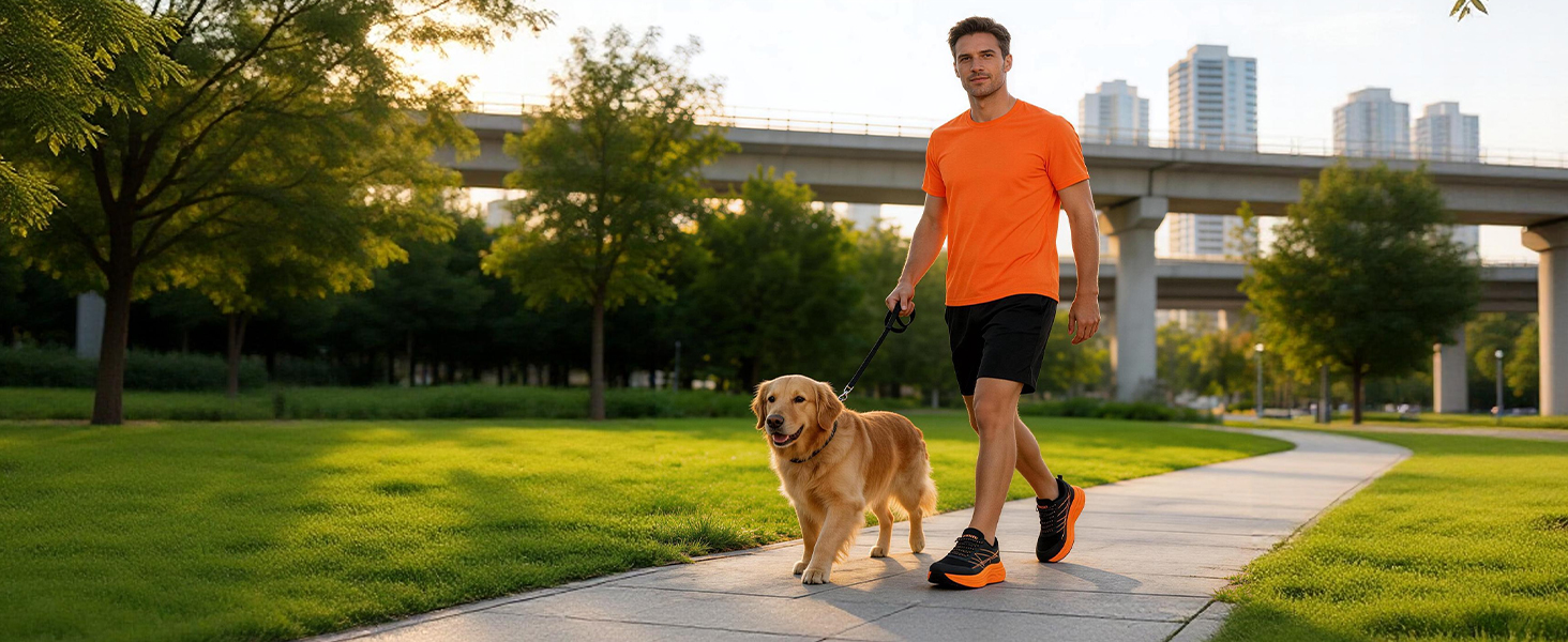 Чоловічі кросівки для бігу та ходьби Sportschuhe з широким носком, дихаючі, протиковзкі, помаранчеві, розмір 39-46 EU