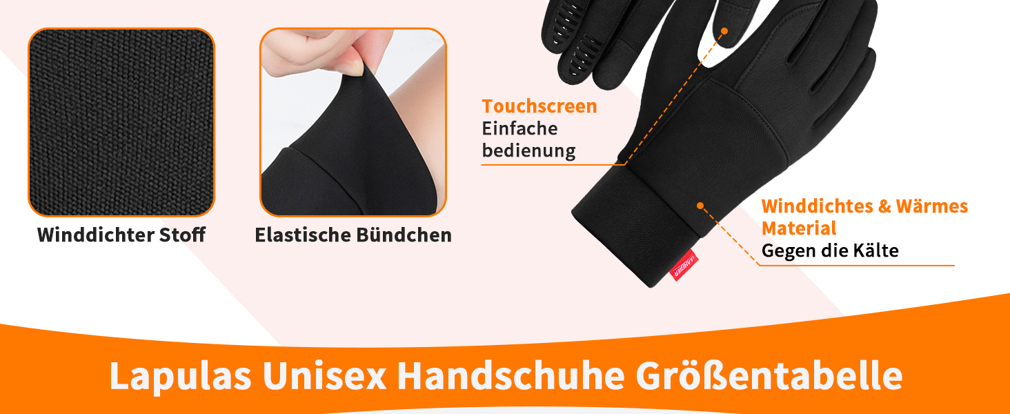 Велосипедні рукавички Lapulas з сенсорним екраном для чоловіків та жінок, чорні, XL