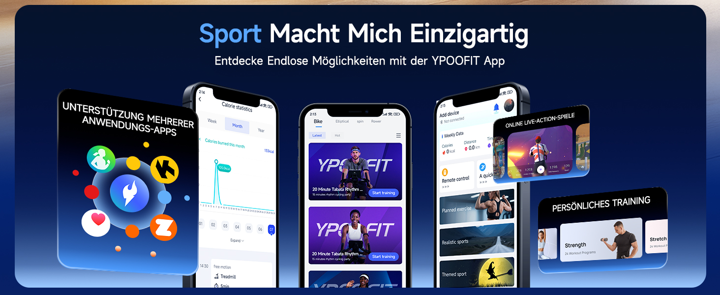 YPOO Велотренажер для дому, тихий велотренажер з регульованим магнітним опором, велотренажер для кардіотренувань з комфортним сидінням, тримачем для планшета, LED-монітором, до 160 кг, чорний