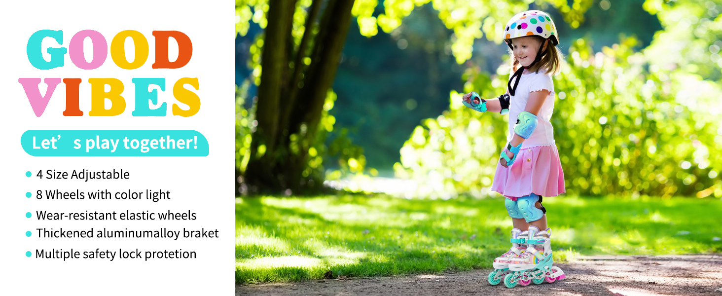 Ролики дитячі SULIFEEL Unicorn Rainbow для дівчаток та хлопчиків, світлові, чорні, 28-31 EU