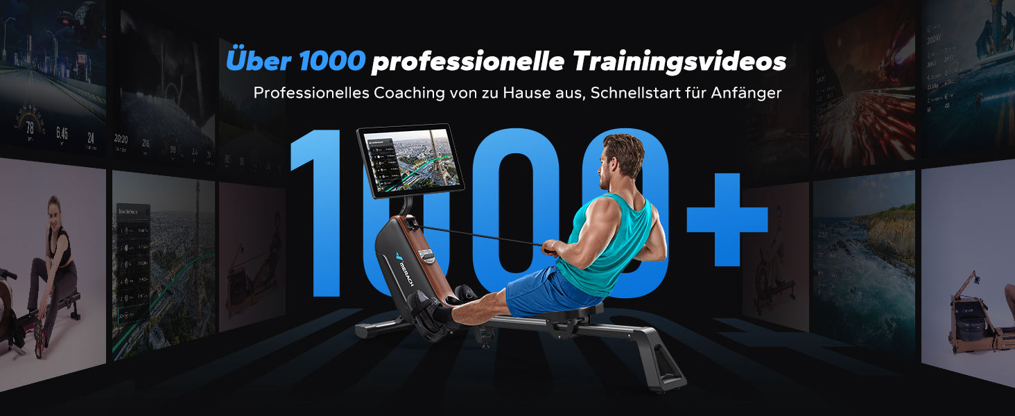 Гребний тренажер MERACH R15B3 з APP, складаний, тихий, з розширеними направляючими