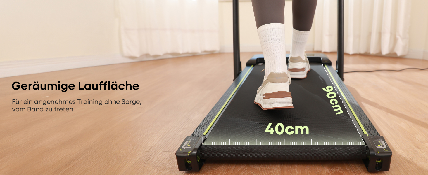 Бігова доріжка Walking Pad з нахилом 10%, 3.0 к.с., складна, для дому з магнітним пультом, LED-дисплеєм, висувними поручнями, 12 програм HIIT, до 136 кг, зелена
