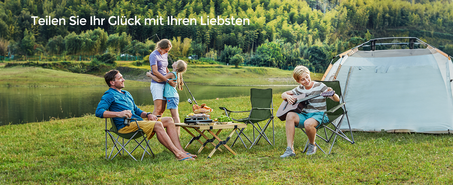 SONGMICS Крісла для кемпінгу, складні, для відпочинку на природі, зручні, з підлокітниками та тримачем для напоїв, стабільний каркас, вантажопідйомність 120 кг, 2 шт (Оливковий)