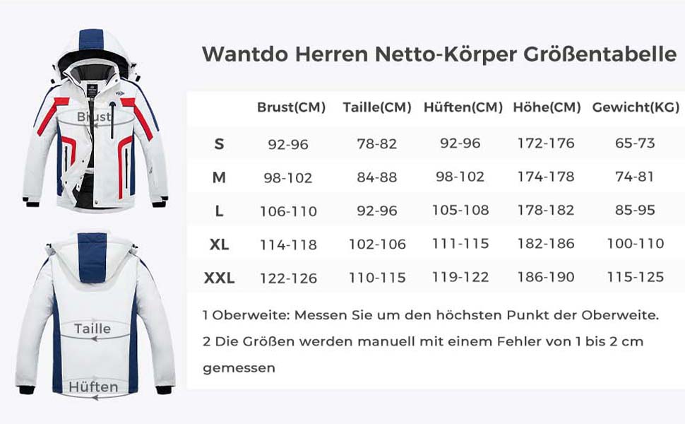 Чоловіча водонепроникна куртка Wantdo для катання на лижах, вітрозахисна спортивна куртка для активного відпочинку, тепла зимова куртка для снігу, гірська куртка, XXL, біло-червона