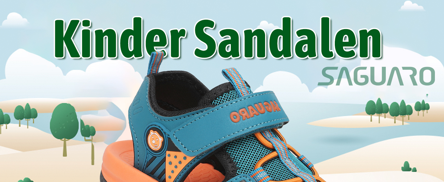 Сандалі дитячі SAGUARO для хлопчиків та дівчаток Trekking, сірі, 38 EU - Нековзні, дихаючі пішохідні сандалі