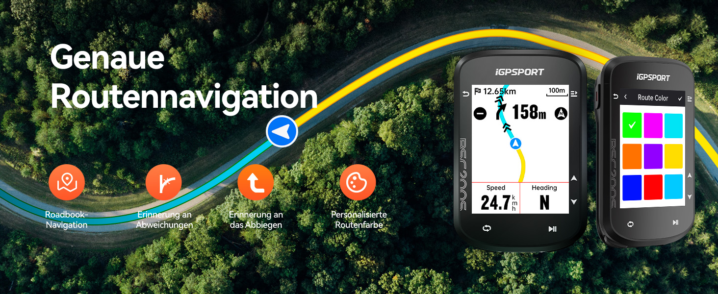 Велокомп'ютер GPS iGPSPORT BSC200S бездротовий з маршрутизацією, ANT+, Bluetooth