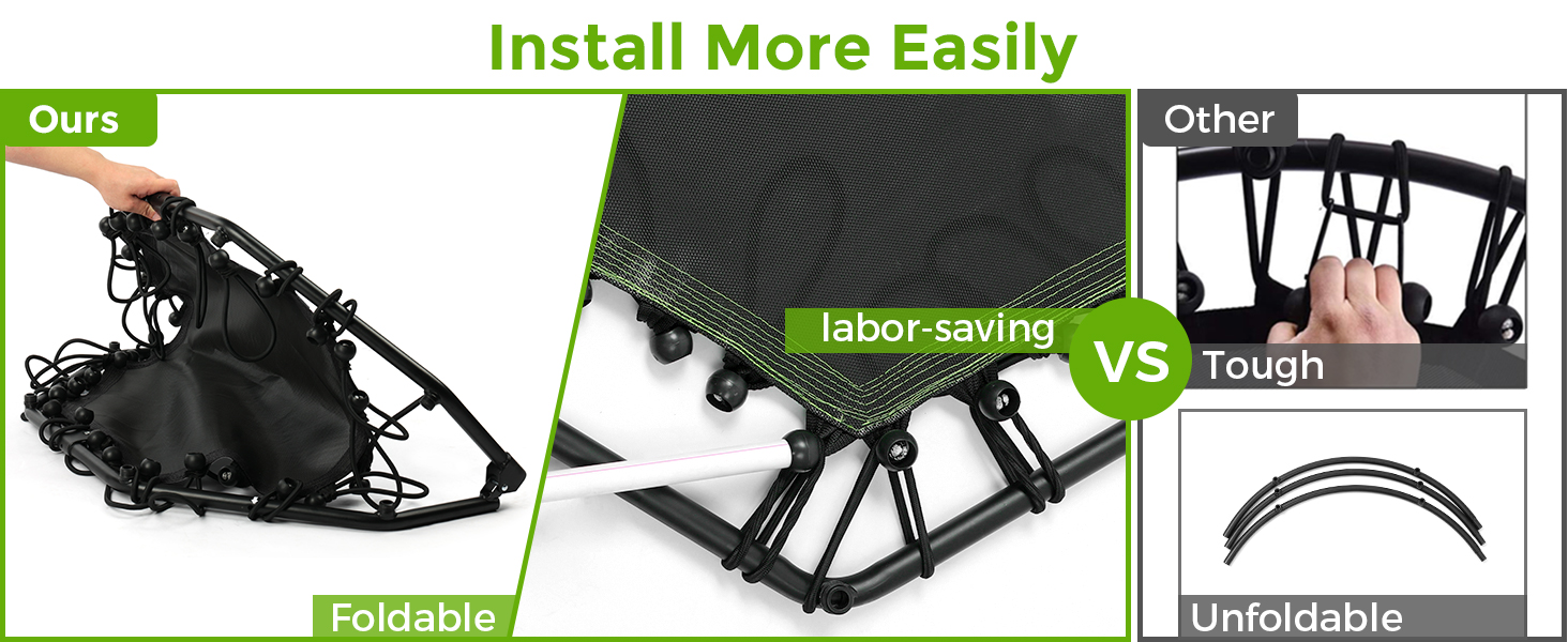 Трамплін ONETWOFIT складний для дорослих, 101 см, міні-фітнес, тихий, для дому