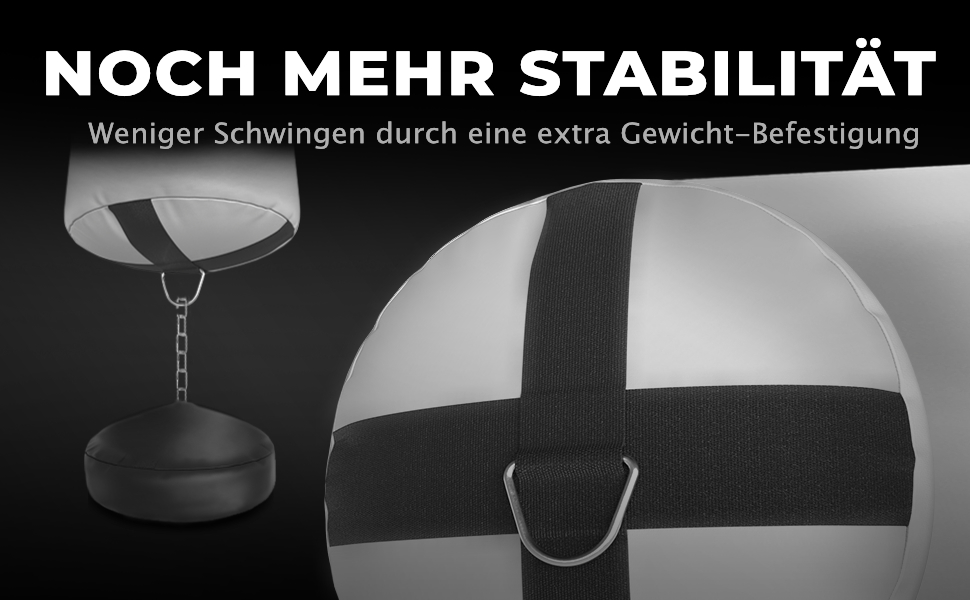 Боксерська груша FIGHTR /un - надзвичайно міцна та довговічна Набір боксерської груші в т.ч. 4-х точковий сталевий ланцюг для боксу, кікбоксингу, ММА, муай-тай та інших єдиноборств (порожня, біла)