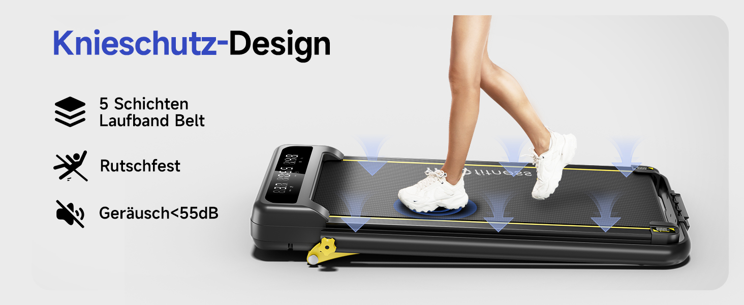 Ленковод YPOO для дому з нахилом, складаний, Walking Pad тихий 2.5HP, біговий тренажер для дому та офісу, максимальне навантаження 140 кг, Walkingpad з ручкою, бігова доріжка, пульт дистанційного керування та додаток