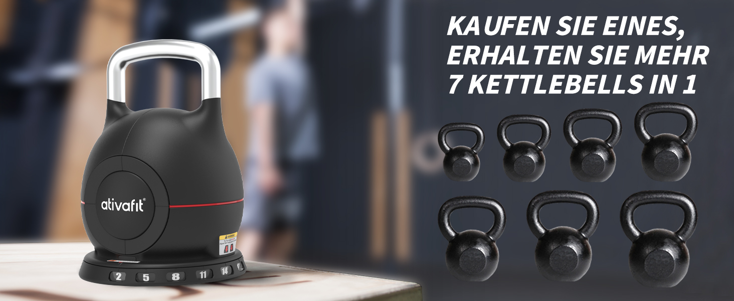 Гантелі ATIVAFIT 20 кг, 7-в-1, регульовані, з алюмінієвим грифом, швидка зміна ваги, фітнес для дому, тренування вдома