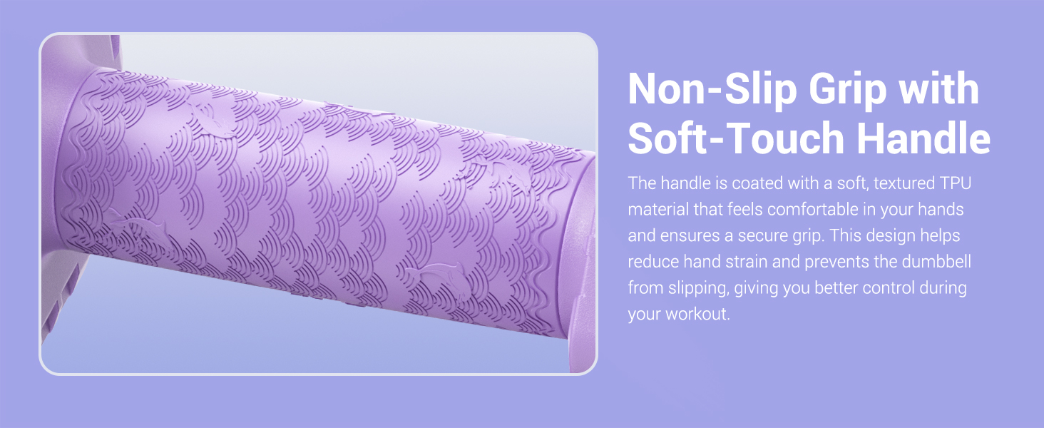 Набір гантелей Yoleo регульовані 2/4 шт. для дому, 2 кг, 3 кг, 4 кг, 5 кг, з м'яким TPR-покриттям, фіолетовий
