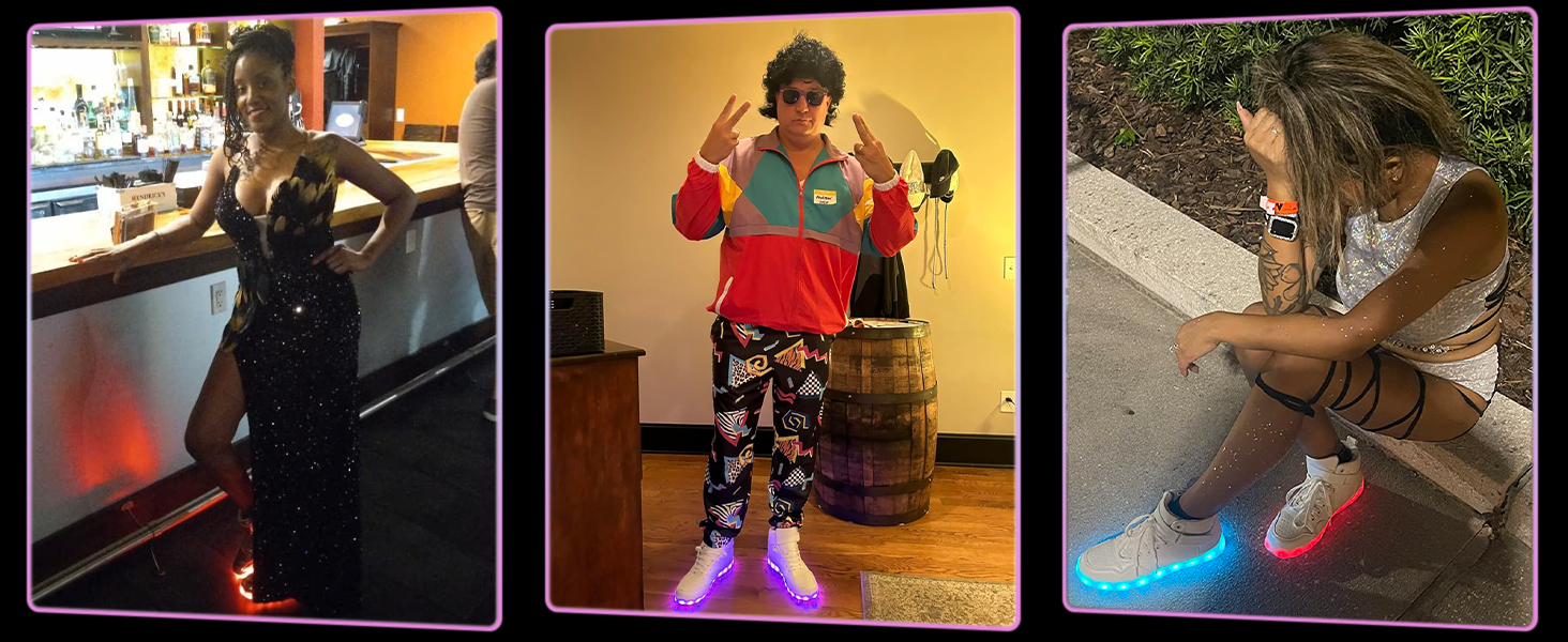 APTESOL LED кросівки високі, світлодіодні, USB зарядка, для жінок та чоловіків (36 EU, білі)