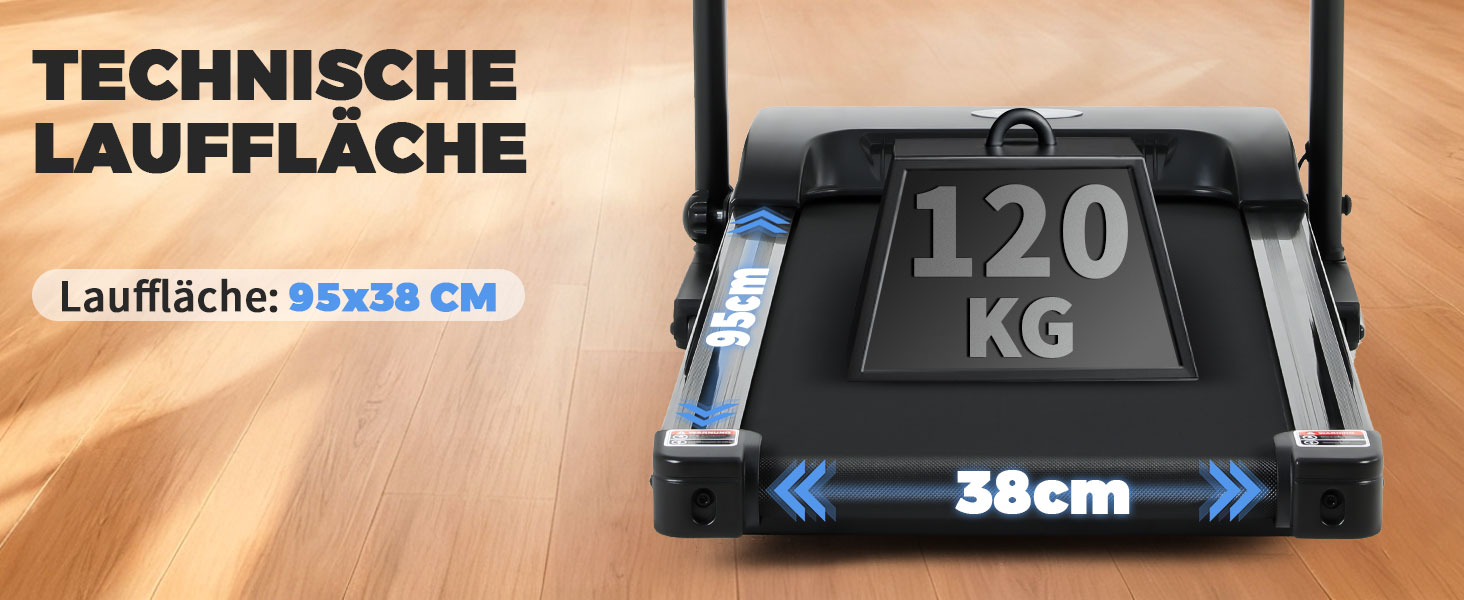 Біговий доріжки складаний для дому 14 км/год з LED-дисплеєм та 12 програмами тренувань, NV-T3801