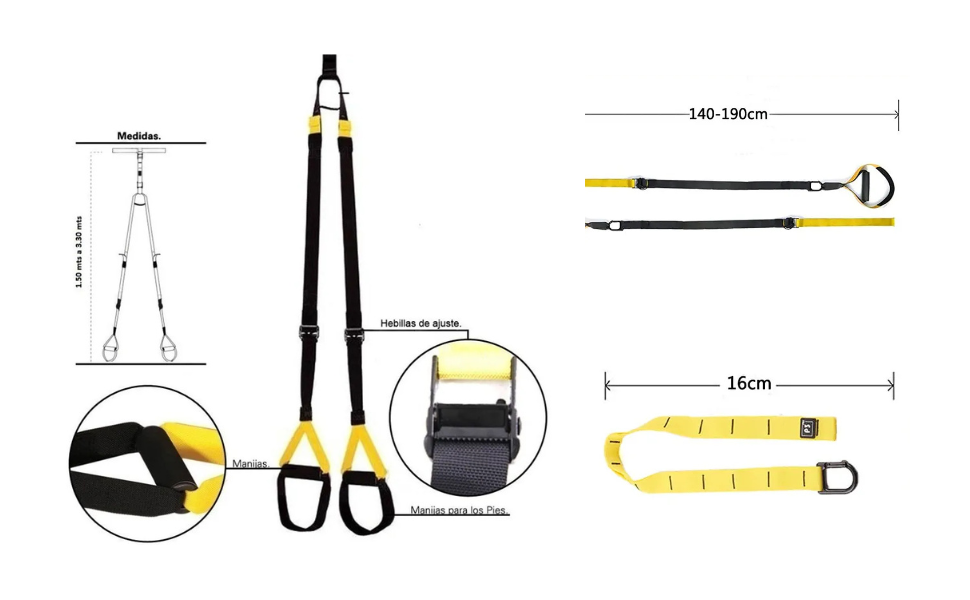 Комплект для TRX тренувань вдома та на вулиці: Система підвішування з анкером для дверей, регульовані ремені, сумка для перенесення. Повнотіле тренування, обладнання для калістеніки, фітнес, домашні тренування