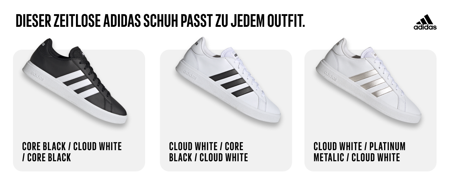 Кросівки Adidas Grand Court 2.0 жіночі, білі з бежевим, 39 1/3 EU