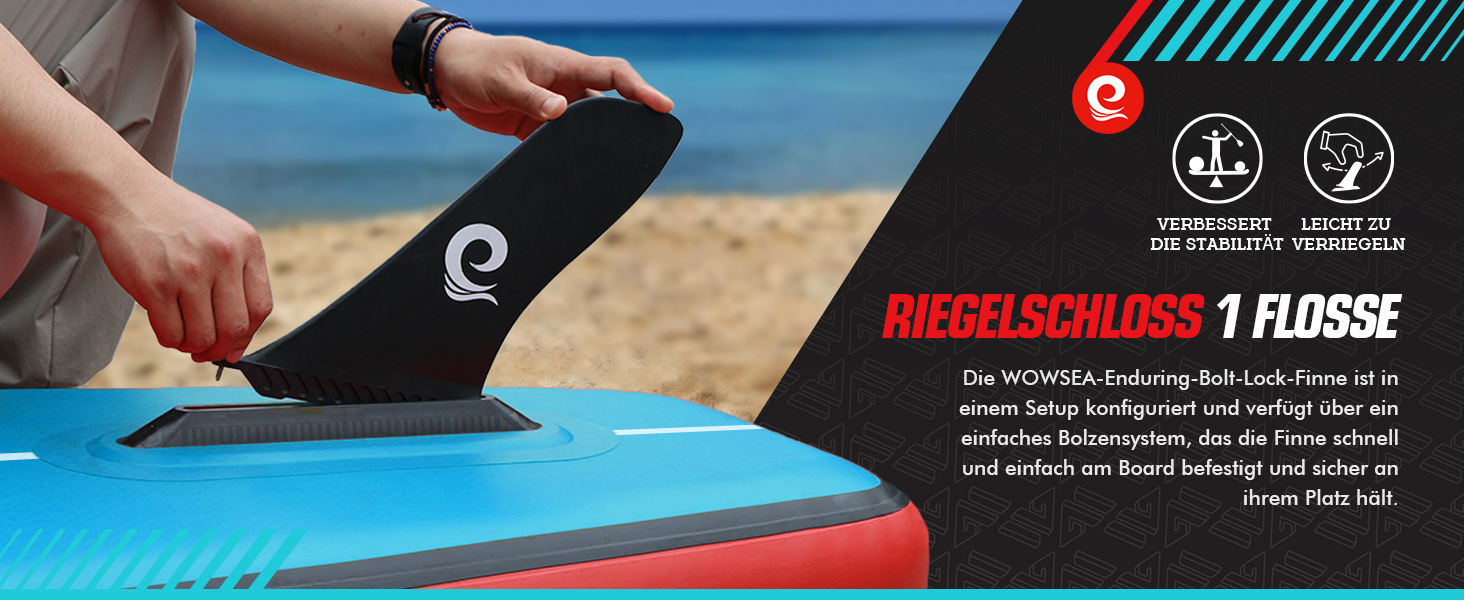 Надувне SUP-борд WOWSEA Swift-Serie: стабільний та довговічний, з кріпленням для камери, для занять спортом та відпочинку на воді