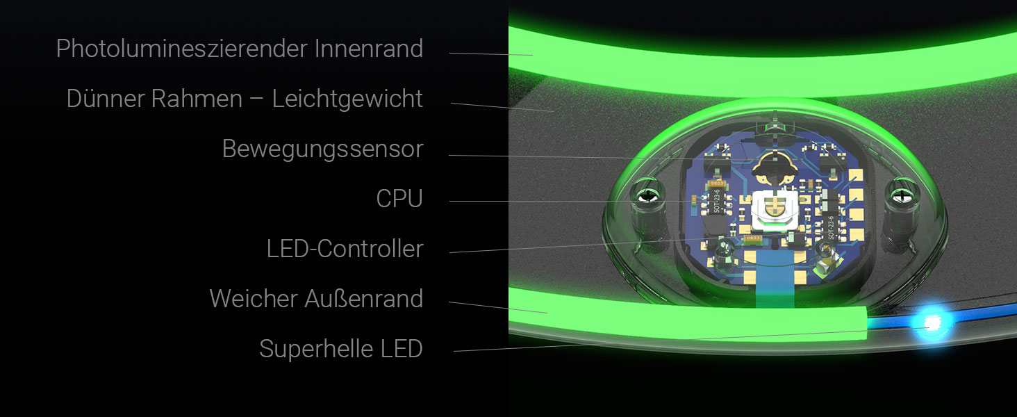 Літаючий ринг TOSY з LED підсвіткою (синій) - безпечний, водонепроникний, для басейну, пляжу, кемпінгу