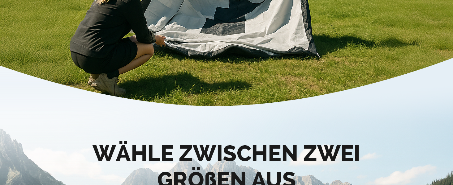 Намет Montaray для 2-4 особи: двостінний, з захистом від комарів, швидкий монтаж, водонепроникний, вітростійкий, дихаючий, легкий, складаний, з сумкою. Ідеально для кемпінгу та фестивалів (сірий)