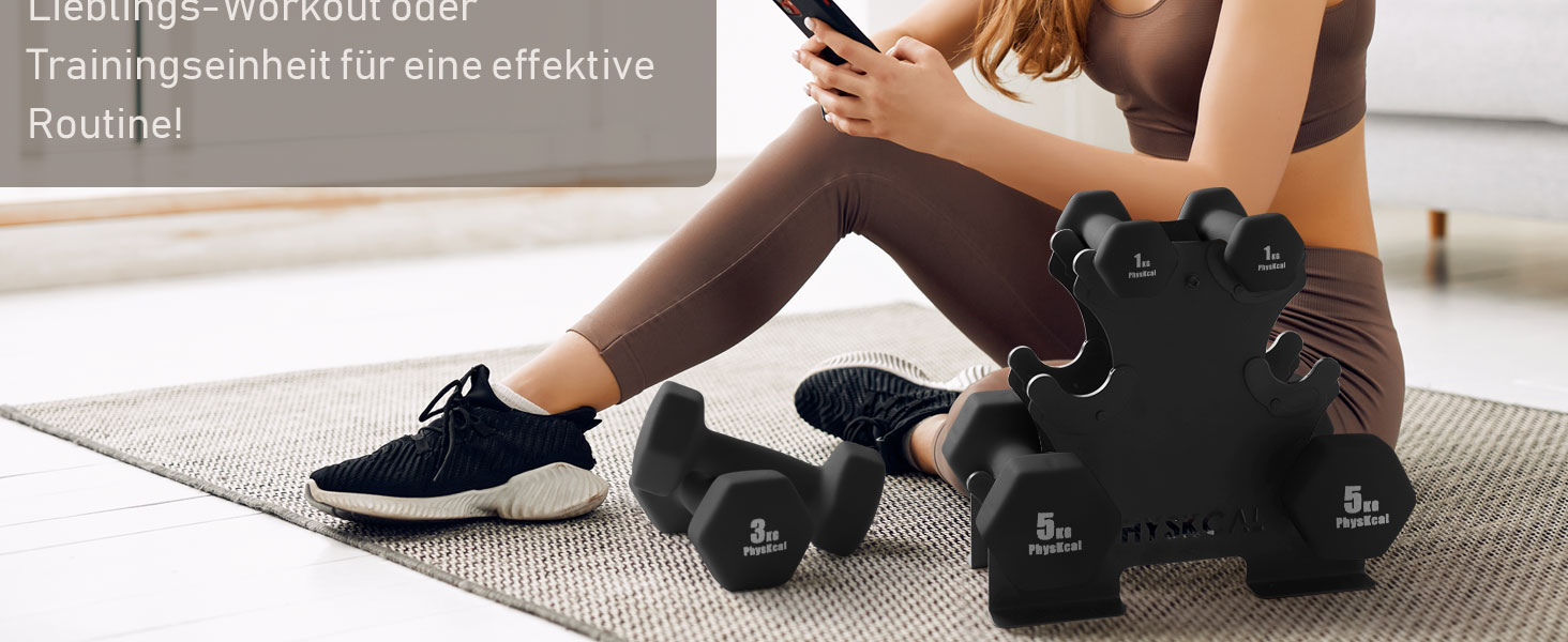 Набір гантелей KurzhanTel-Set 30 кг з підставкою для домашніх тренувань та фітнес-залу | Чорний